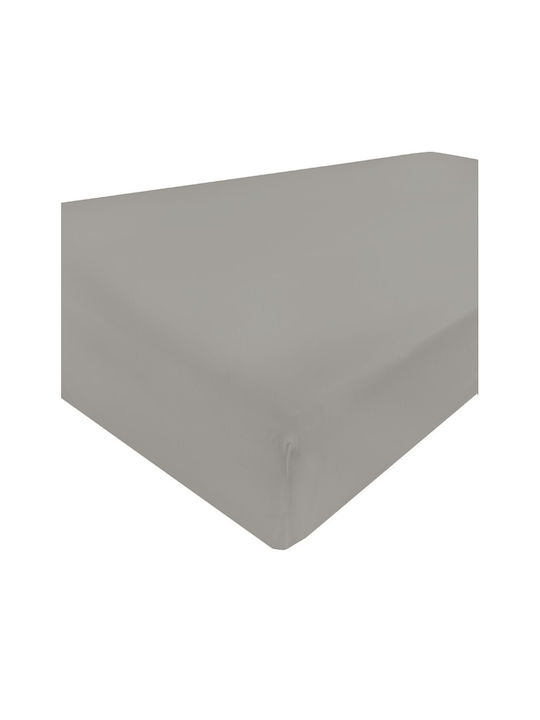 Matex Σεντόνι Ημίδιπλο με Λάστιχο 120x200+25εκ. Dark Gray_44