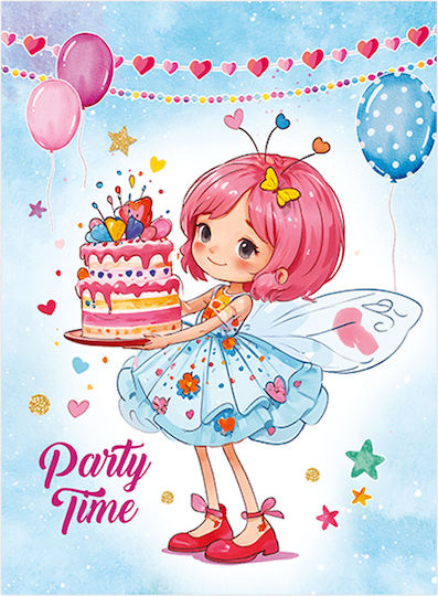 Fabi Party Invitations Set of 6 Envelopes Girls Various Designs