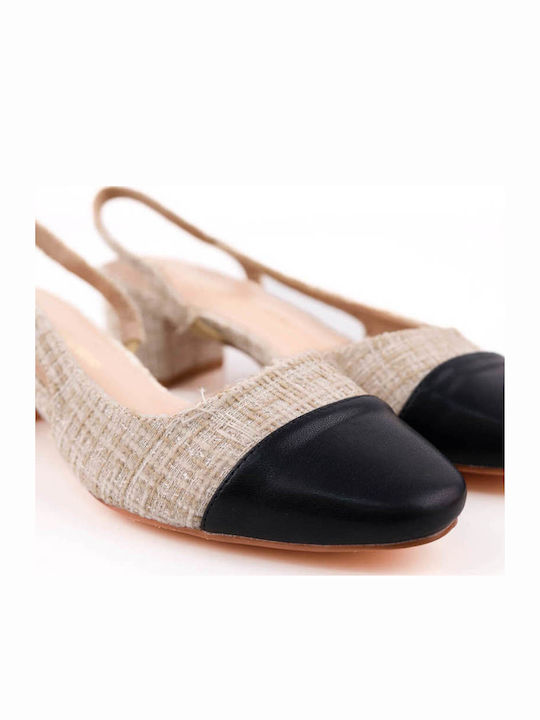 Μπεζ Chic Tweed Flats Κομψές Λεπτομέρειες