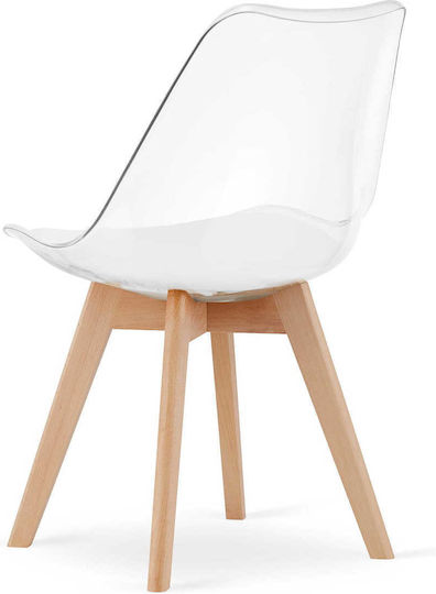 Mark Καρέκλα Κουζίνας από Πολυπροπυλένιο Transparent 49x42x82.5εκ.