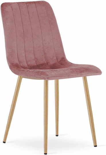 Chairs Dining Room Lava 43x51x90cm 3pcs Pink Velvet