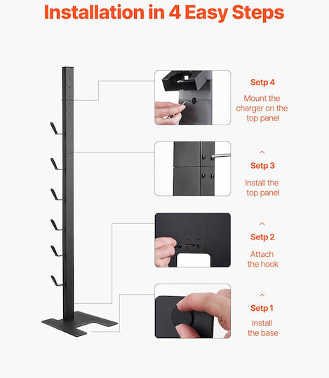 Vevor Vacuum Base Storage Stand for Dyson Multi-models with 6 Hooks
