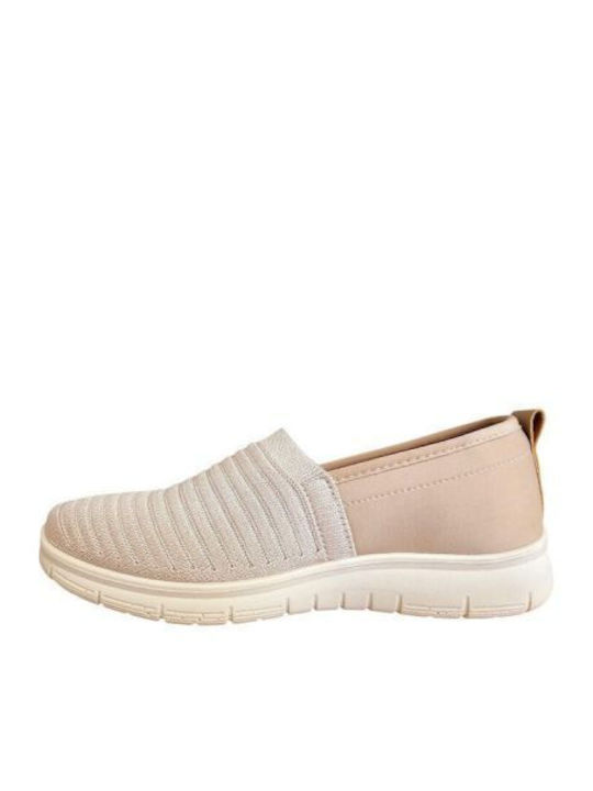Γυναικεία Slip-On Πάνινα Μπεζ