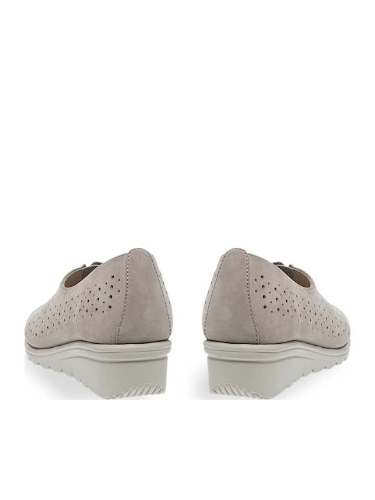 Damen Slip-Ons Leder Beigen