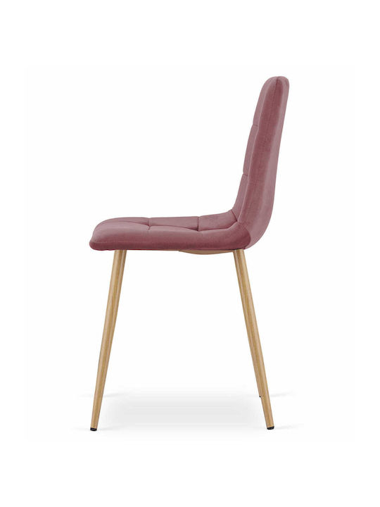 Kara Dining Room Velvet Chair Pink Velvet 60x50x50cm
