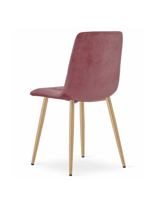 Kara Dining Room Velvet Chair Pink Velvet 60x50x50cm