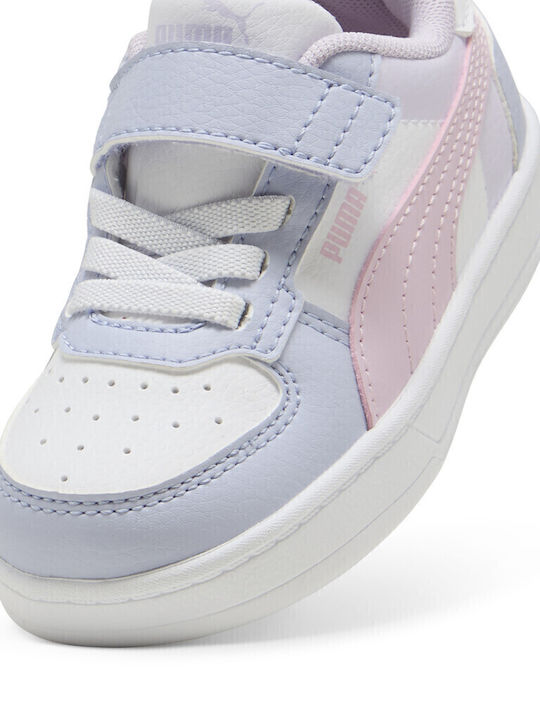 Caven 2.0 Block AC+Inf Παιδικά Sneakers Ανατομικά με Σκρατς Λευκά 394463-15
