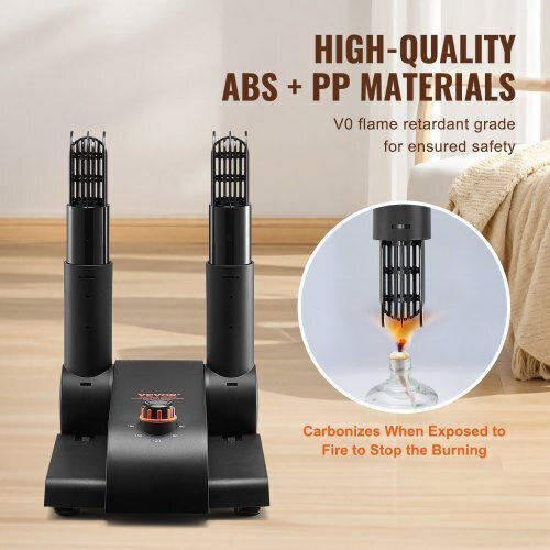Vevor Foldable Shoe Dryer Double Tube Heated Air Duct Black Orange Xxhgj2gwfshg5g577v2