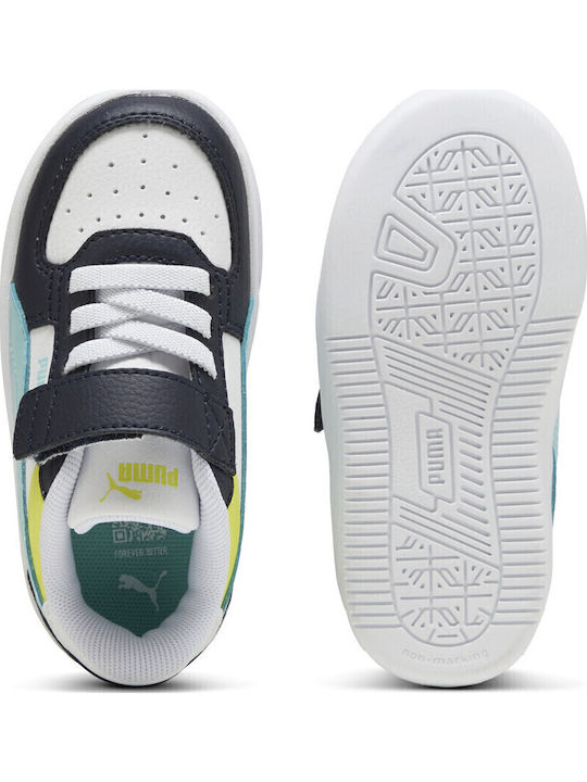 Caven 2.0 Block AC+Inf Παιδικά Sneakers Ανατομικά με Σκρατς Λευκά 394463-12