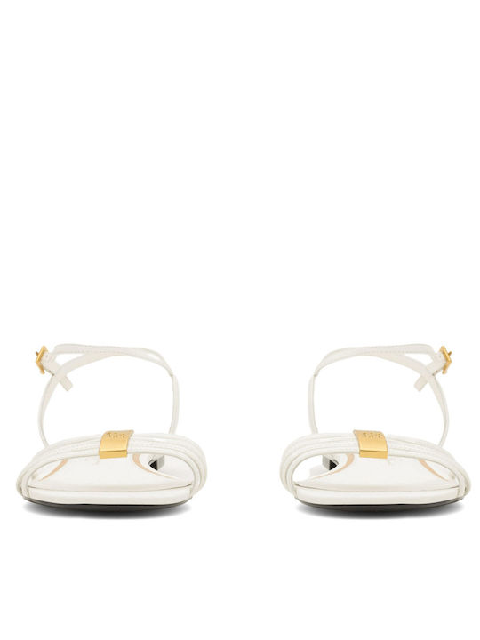 Flache Sandalen für Damen in Weiß Farbe