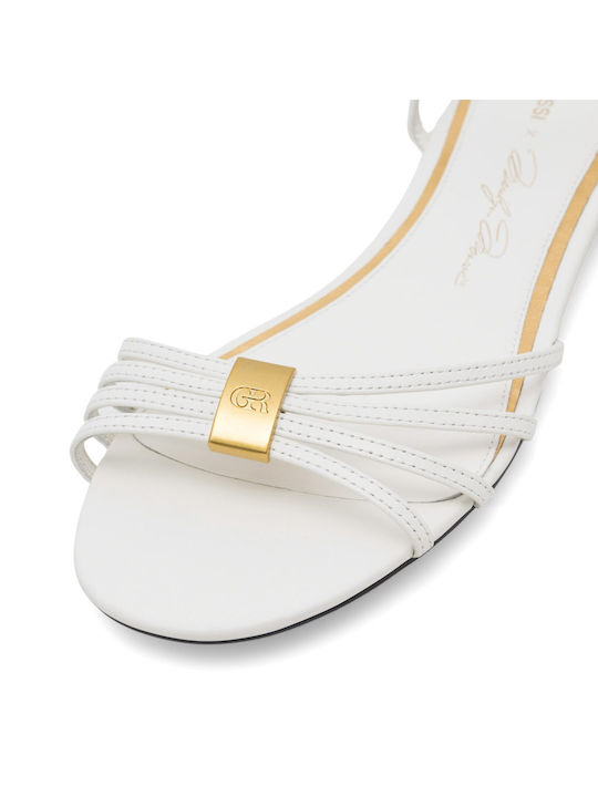 Flache Sandalen für Damen in Weiß Farbe