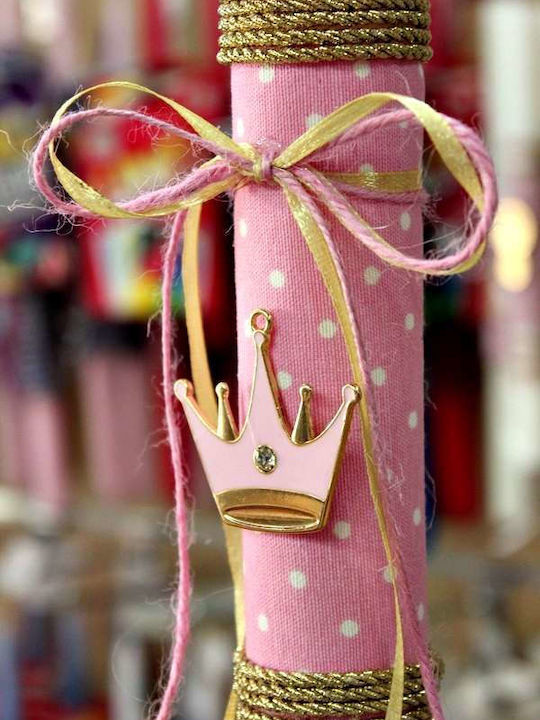 Osterkerze 22d060 Metallic Crown Pink Höhe 25 H 003069