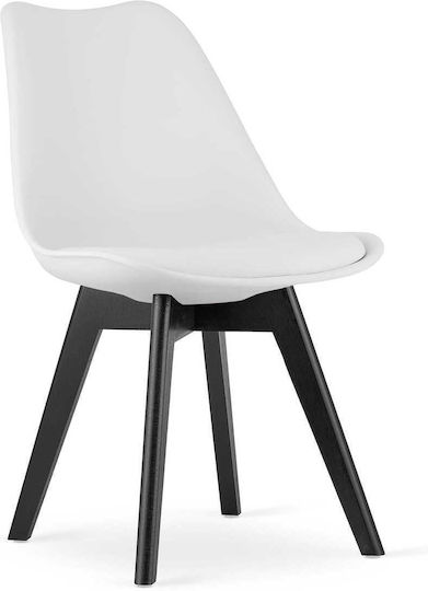 Καρέκλες Τραπεζαρίας 61x40x50εκ. 2τμχ White - Black