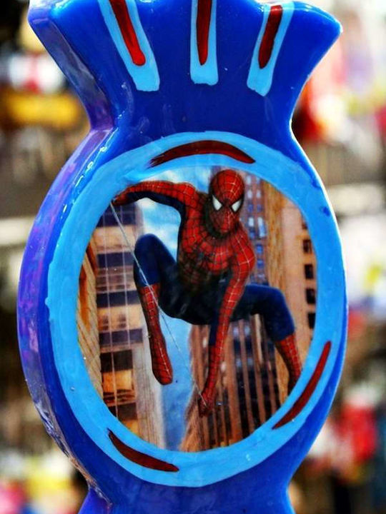 Osterkerze Spiderman Runde Handgefertigt 19cm