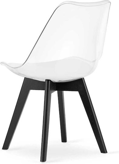Столове За кухня Mark 61x40x50бр 2бр Transparent - Black