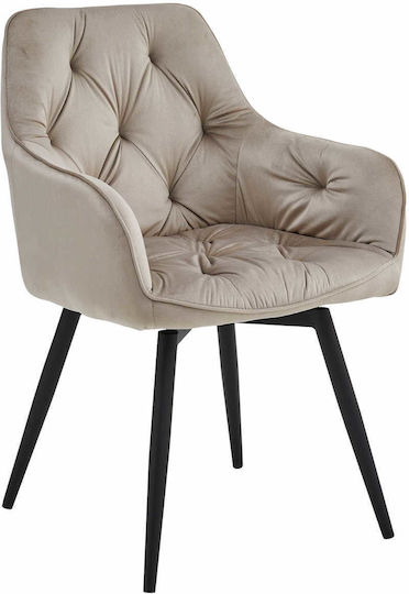 Jork360 Dining Room Velvet Chair Beige 66x58x51cm 2pcs