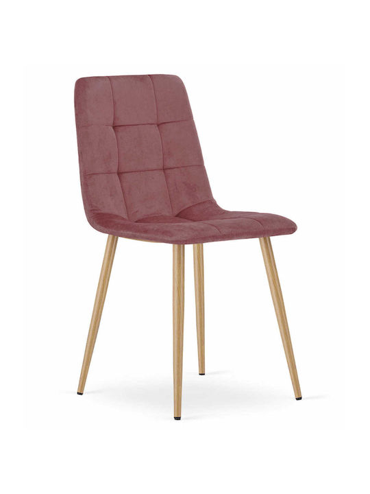 Kara Stühle Speisesaal Pink Velvet 4Stück 67.5x59x58cm