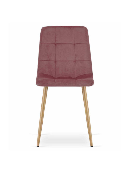 Kara Stühle Speisesaal Pink Velvet 4Stück 67.5x59x58cm