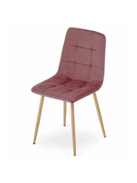 Kara Stühle Speisesaal Pink Velvet 4Stück 67.5x59x58cm