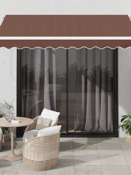 vidaXL Τέντα Βεράντας με Led Καφέ 3x2.5m