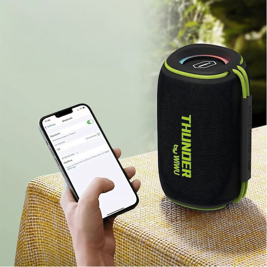 Wiwu Thunder H5 Ηχείο Bluetooth 15W με Διάρκεια Μπαταρίας έως 8 ώρες Μαύρο