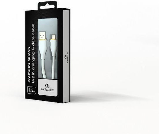 Gembird Regular USB-A la Cablu Lightning Alb 1.5m