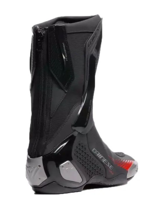 Dainese Torque 4 Leather Black/Red-lava