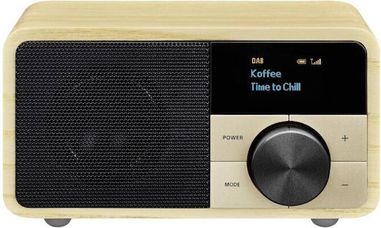 Sangean DDR-7 Tabletop Radio Rechargeable DAB+ with Bluetooth Natural Wood