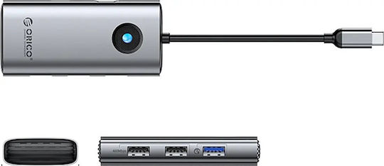 Orico USB-C Stație de andocare cu HDMI 4K PD Argintiu