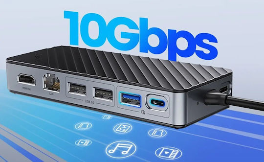 Orico USB-C Docking Station mit HDMI PD Ethernet Schwarz