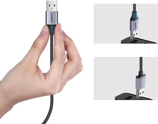 Ugreen Us290 1m Regular USB 2.0 to micro USB Cable Gray (60146)