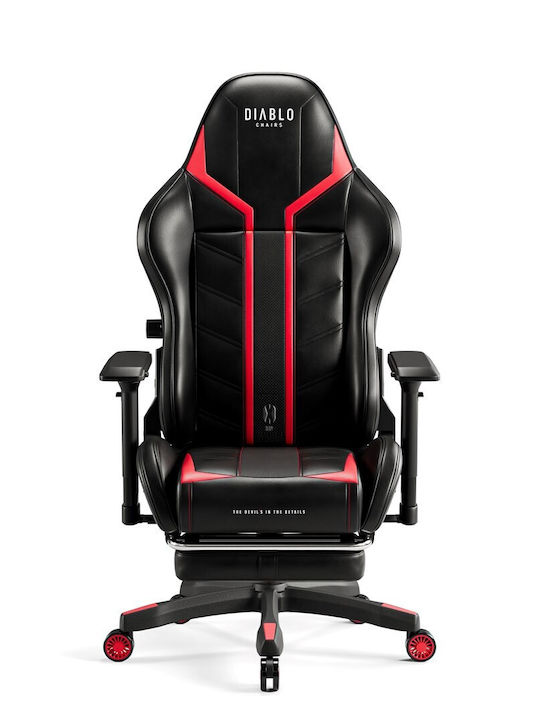Diablo X-Ray 2.0 Normal Καρέκλα Gaming Δερματίνης με Ρυθμιζόμενα Μπράτσα Κόκκινη