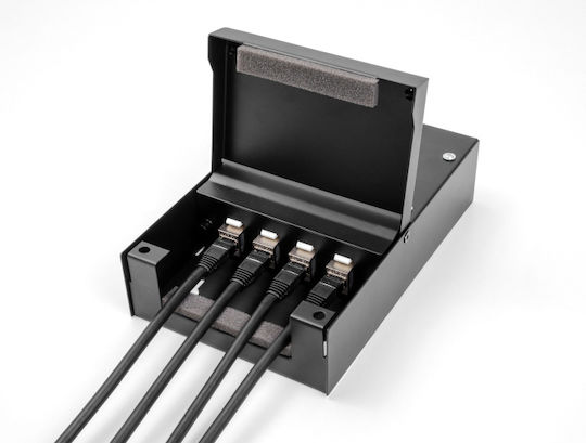 Delock Anschlussdose 4 Ports 66235 Keystone-Module Schwarz