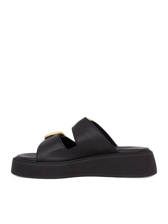 Καλοκαιρινές Γυναικείες Πλατφόρμες Black/Gold