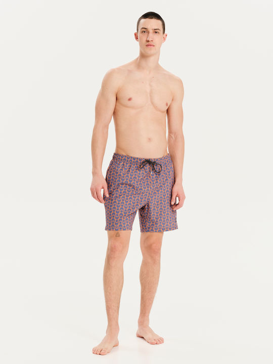 Herren-Bademode Kurze Hosen Orange Mit Mustern