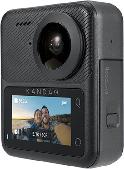 Kandao QooCam 3 Action Camera 5K Λήψης 360° Υποβρύχια με Οθόνη Αφής 1.9" και Wi-Fi Μαύρη