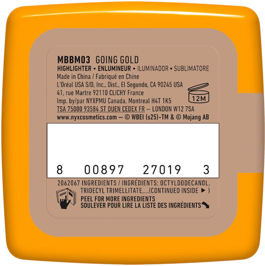 NYX Professional Makeup A Minecraft Movie 03 Going Gold 8gr