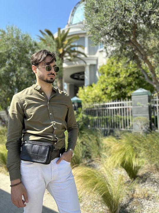 Leather Waist Bag Black