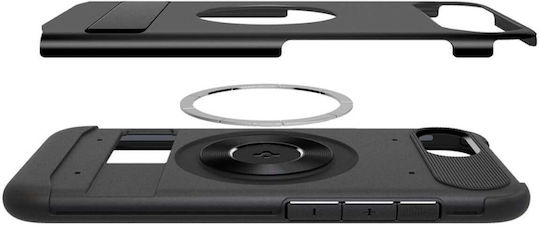 Spigen Slim Armor Задна Корица Силикон / Пластмаса 1.2mm Черен iPhone 17e / 16e