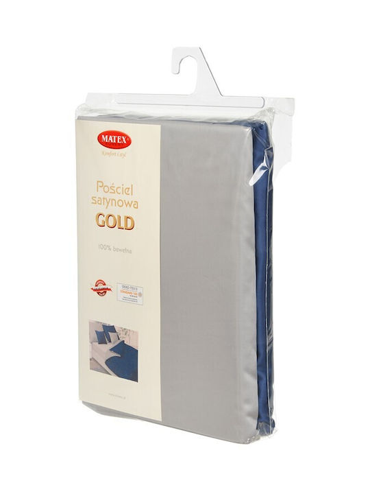 Matex Set Husă de Pilotă Bumbac Single cu Față de Pernă 160x200 Gray/navy