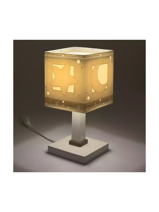 Ango Lumini LED Lampă portabilă pentru copii Bej 13.5x13.5x30εκ.
