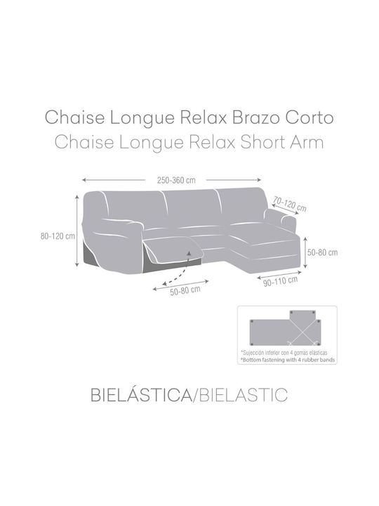 Eysa Roc Ελαστικό Κάλυμμα Γωνιακού Καναπέ C/00 Light Beige 250εκ.