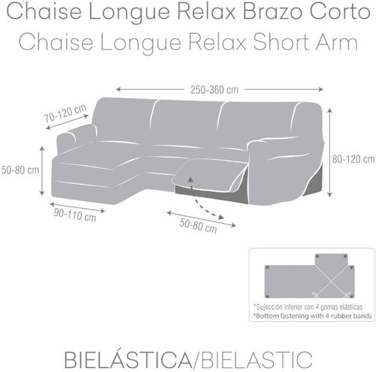 Eysa Roc Elastische Abdeckung für Ecksofa C/6 Gray 250εκ. 1Stück FC099176I