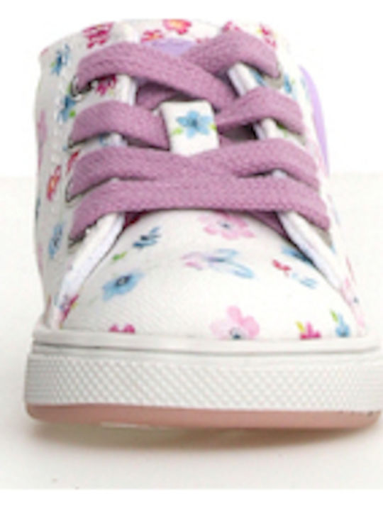 Παιδικά Sneakers Ανατομικά με Σκρατς Λευκά