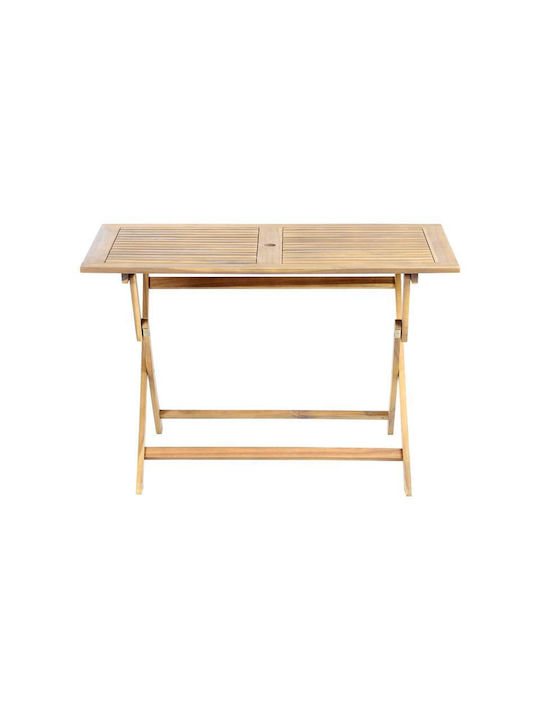 Outdoor Garden Table Made of Acacia Foldable Fl943 Walnut 120x70x74cm