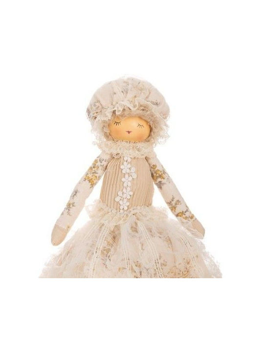 Beige Fabric Fairy Seasonal Dress 27.5x21x50cm Sitting