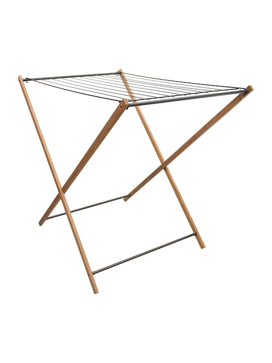 Sepio Wooden Folding Floor Clothes Drying Rack with Hanging Length 9.35m