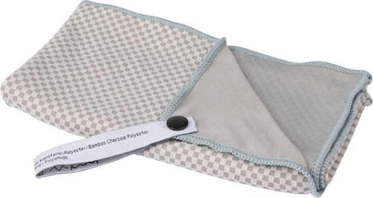 Antibacterial Tatonka Travel Towel Bamboo L Grey