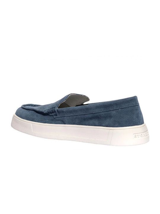 Suede Ανδρικά Μοκασίνια σε Μπλε Χρώμα