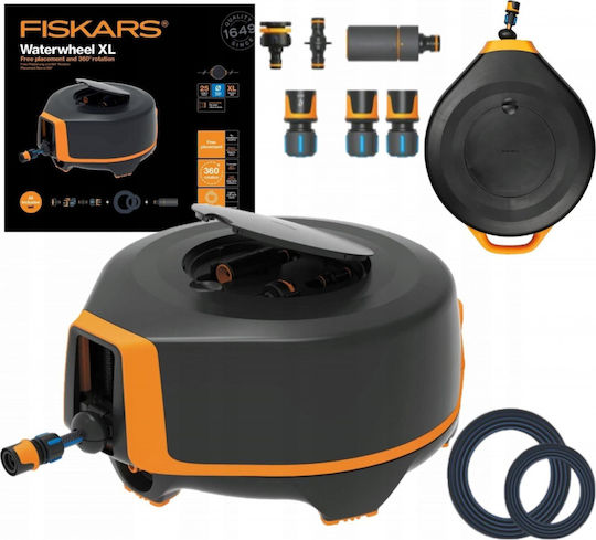 Fiskars Automat Bobină de Furtun cu Furtun 20m